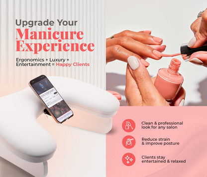 Zavari™ Ergonomic Arm Rest for Nail Techs 💅 With Built-in Phone Holder + Free Special Gift