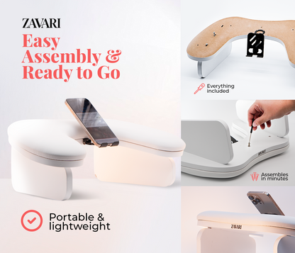 Zavari™ Ergonomic Arm Rest for Nail Techs 💅 With Built-in Phone Holder + Free Special Gift