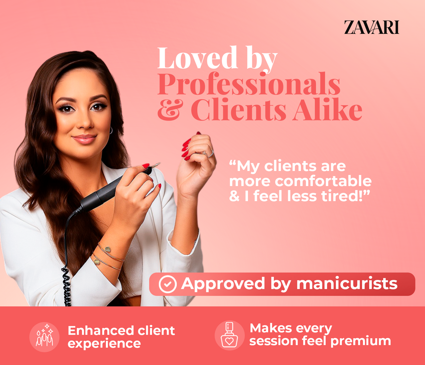 Zavari™ Ergonomic Arm Rest for Nail Techs 💅 With Built-in Phone Holder + Free Special Gift